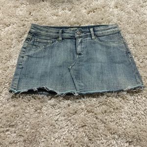 Light Wash Denim Mini Skirt